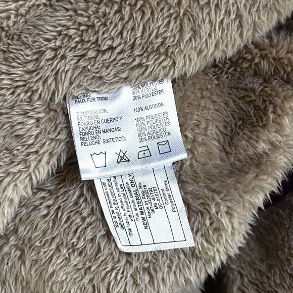 Snobbish Women's Burgundy Faux Fur-Lined Parka Jacket Hood Pockets Sz Sm EUC - Picture 9 of 14